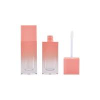 2020 wholesale new makeup container square lipgloss tube pink gradient lip gloss packaging