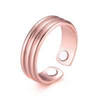 MECYLIFE Diabetes Jewelry Ring Adjustable Energy Fashion Rose Gold Magnet Ring